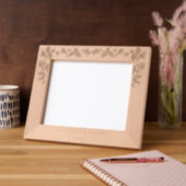 素朴松円錐10 x 8パーソナライズされた写真 レーザー彫刻フレーム (左)