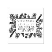 素朴松差出人住所 ラバースタンプ (インプリント)