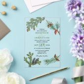 素朴松林結婚林 アクリル招待状 (インサイチュ (ウェディング))