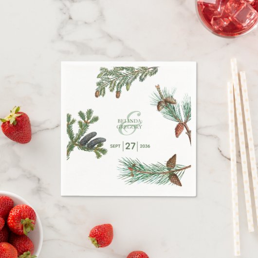 素朴松林結婚林 スタンダードカクテルナプキン (インサイチュ)