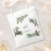 素朴松林結婚林 フェイバーバッグ (クリップ留めされた状態)