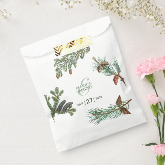 素朴松林結婚林 フェイバーバッグ (封をした状態)