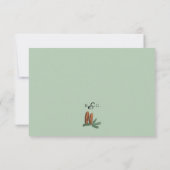 素朴松林結婚林 出欠カード (裏面)