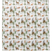 素朴松模様 シャワーカーテン (正面)