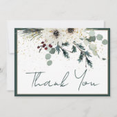 素朴果実の冬のフローラ結婚ズ サンキューカード (正面)