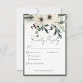 素朴果実の冬のフローラ結婚ズ 出欠カード (正面)