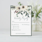 素朴果実の冬のフローラ結婚ズ 出欠カード (スタンド正面)