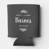 素朴枝パーソナライズされた室 |編集可能な色 缶クーラー (裏面)