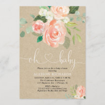 素朴桃フローラクラフト女の子の赤ちゃんシャワー