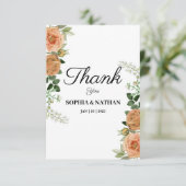 素朴桃フローラ結婚サンキューカード サンキューカード (スタンド正面)