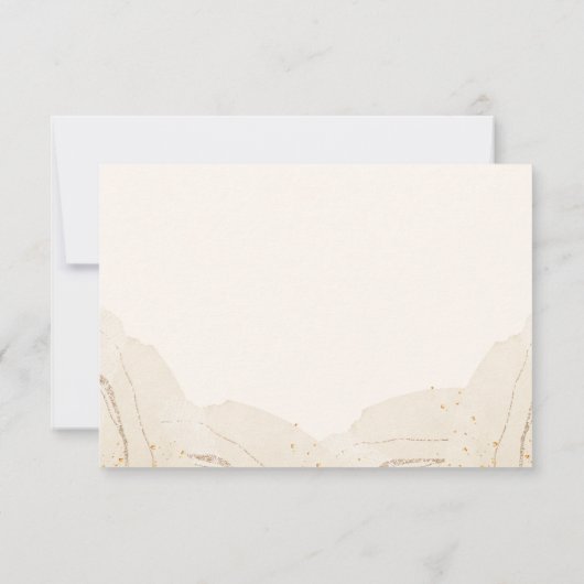 素朴桃結婚花 出欠カード (裏面)