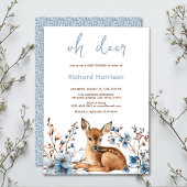 素朴森ああ鹿かわいい赤ちゃんシャワー招待 招待状