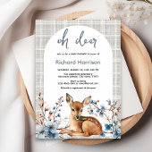 素朴森ああ鹿かわいい赤ちゃんシャワー招待 招待状