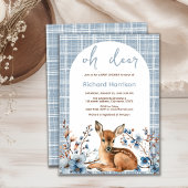 素朴森ああ鹿かわいい赤ちゃんシャワー招待 招待状