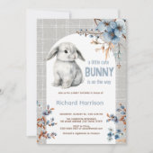 素朴森の小さなバニーの赤ちゃんシャワーの招待状 招待状 (正面)