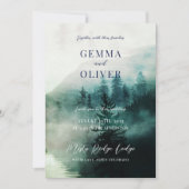 素朴森の水の色結婚 招待状 (正面)