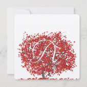 素朴森の赤い結婚木 招待状 (裏面)