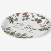 素朴森Oh男の子の赤ちゃんシャワー ペーパープレート (アングル)