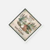 素朴森Oh Boy Bearly Wait赤ちゃんシャワー スタンダードカクテルナプキン (角)