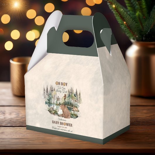 素朴森Oh Boy Bearly Wait赤ちゃんシャワー フェイバーボックス