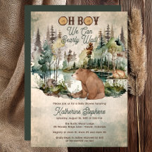 素朴森Oh Boy Bearly Wait赤ちゃんシャワー