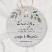 素朴植物単画結婚写真感謝していは フェイバータグ (正面)