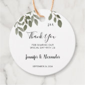 素朴植物単画結婚写真感謝していは フェイバータグ (正面)