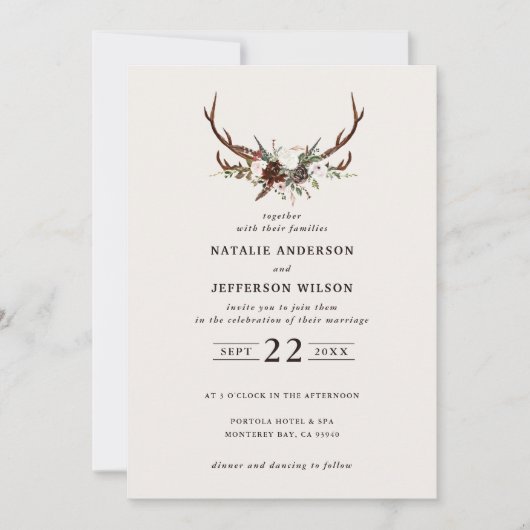 素朴植物学、フローラ及びスタグブルゴーニュ結婚ーズ セーブザデート (正面)