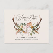 素朴植物性の結婚セージエレガントグリーン 案内ポストカード (正面)