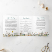 素朴植物性の緑と花を愛する思い出 三つ折りプログラム (内部)