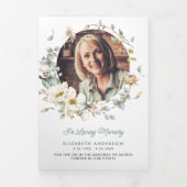 素朴植物性の緑と花を愛する思い出 三つ折りプログラム (カバー)