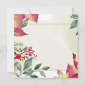 素朴植物性の美結婚鳥 招待状 (裏面)