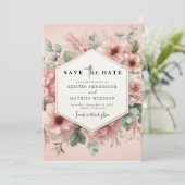 素朴植物性ピンクフローラ結婚ズ セーブザデート (スタンド正面)