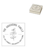 素朴植物系名葉 ラバースタンプ (押印)