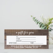 素朴業パーソナライズされた用贈与証 (スタンド正面)