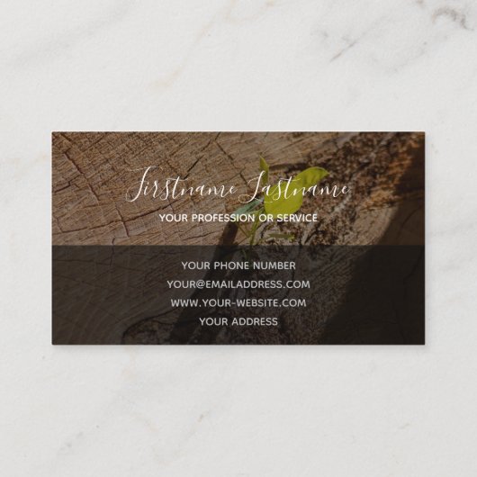 素朴樹盤面グレーの矩形ストライプ 名刺 (裏面)