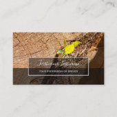 素朴樹盤面グレーの矩形ストライプ 名刺 (正面)