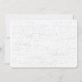 素朴樺の木の木と彫り結婚ハート 招待状 (裏面)