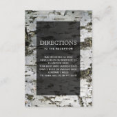 素朴樺の木の木のモダン樹皮の結婚方向 エンクロージャーカード (正面)