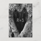 素朴樺の木の木のモダン樹皮の結婚方向 エンクロージャーカード (裏面)