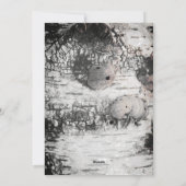 素朴樺の木の樹皮メリークリスマス写真 シーズンカード (裏面)