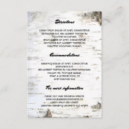 素朴樺の木の結婚詳細 – 情報 エンクロージャーカード