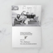 素朴樺の木ウッドクリスマスフォトグリーティングカード シーズンカード (内部)