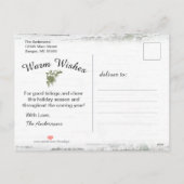 素朴樺の木ウッドクリスマスフォトポストカード シーズンポストカード (裏面)