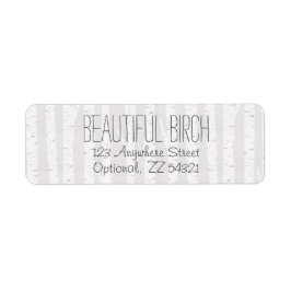 素朴樺の木ウッドツリーズトランクス差出人住所 ラベル