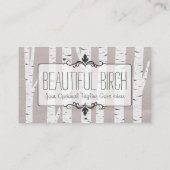 素朴樺の木ウッドツリー&ブランチ自然モダン 名刺 (裏面)