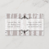 素朴樺の木ウッドツリー&ブランチ自然モダン 名刺 (正面)