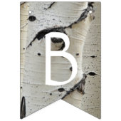 素朴樺の木ウッドブライダルシャワーデコールバナー バンティングフラッグ (第2の旗)