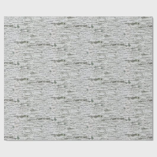 素朴樺の木ウッドホワイトグレーテクスチャ ラッピングペーパー (フラット)