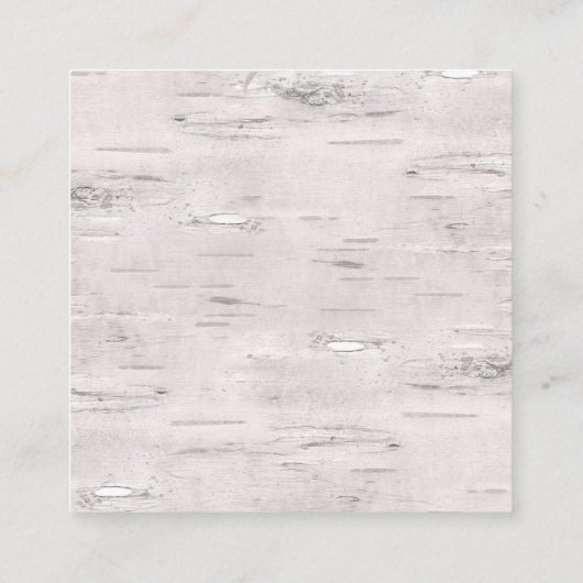 素朴樺の木ウッド結婚ズスクエアビジネスカード スクエア名刺 (裏面)